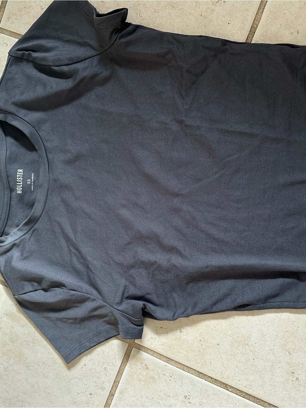 Hollister Men's Black Crew Neck Short Sleeve Tee